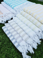 10 CABANA Onesided Terry Towel Set , Assorted sand Proof