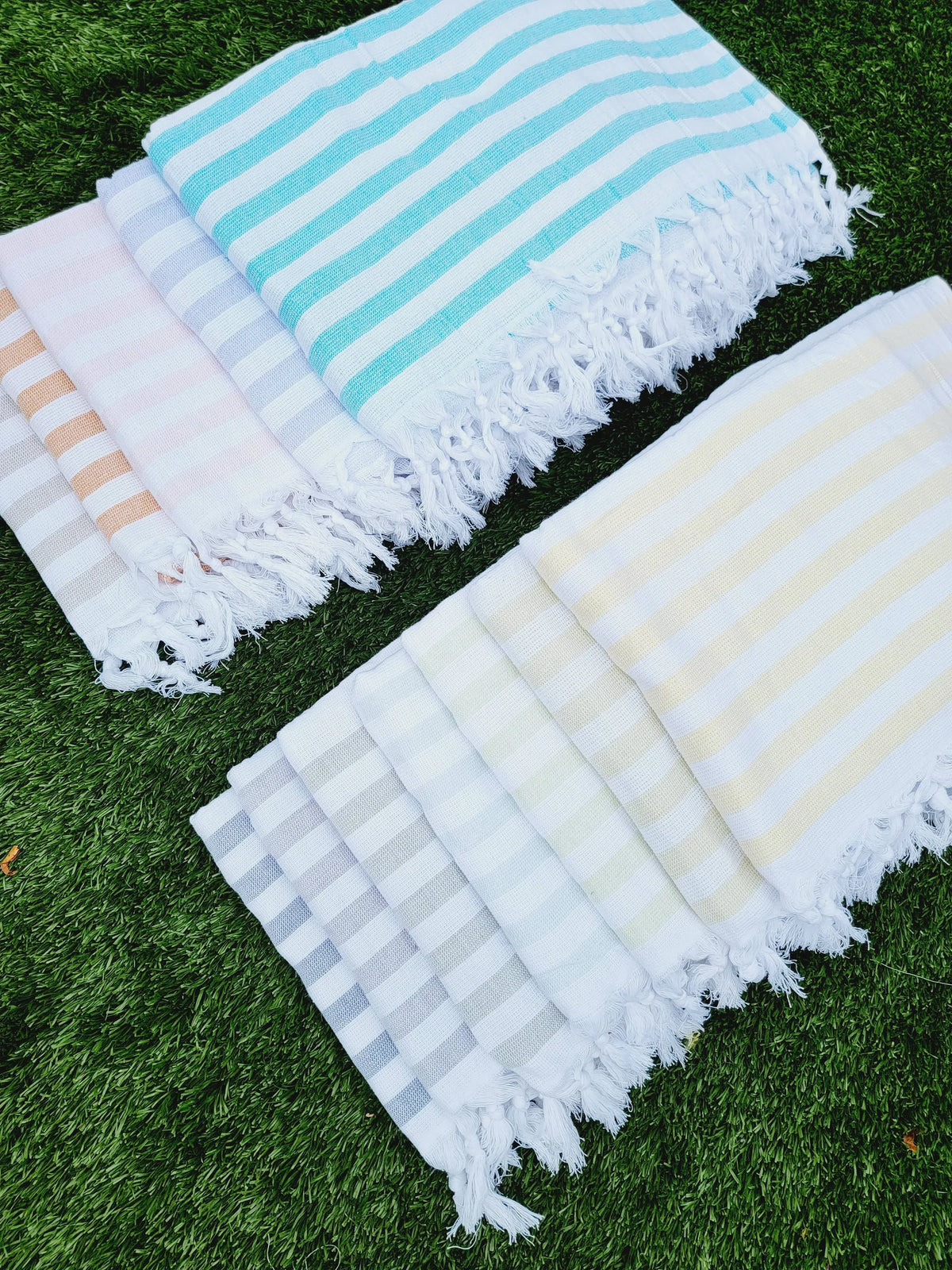 10 CABANA Onesided Terry Towel Set , Assorted sand Proof