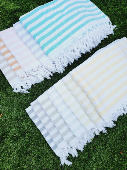10 CABANA Onesided Terry Towel Set , Assorted sand Proof