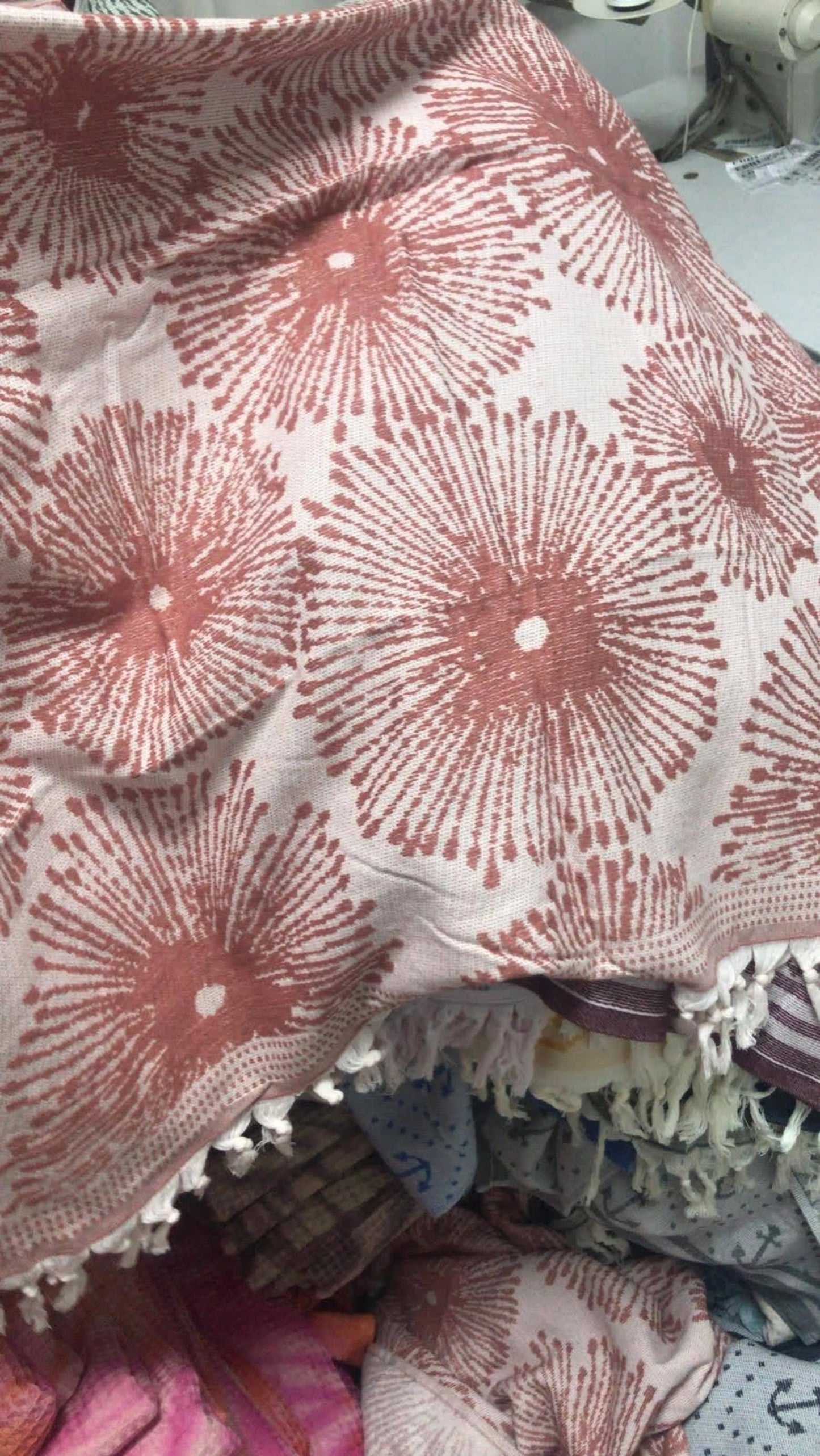 10 PACK One sided Terry Towels, Assorted sand free PREMIUM Q