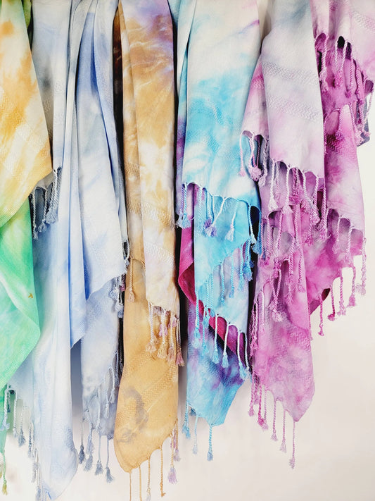 10 Beach Towel set, Assorted sand free Towel/Blanket Tie Dye
