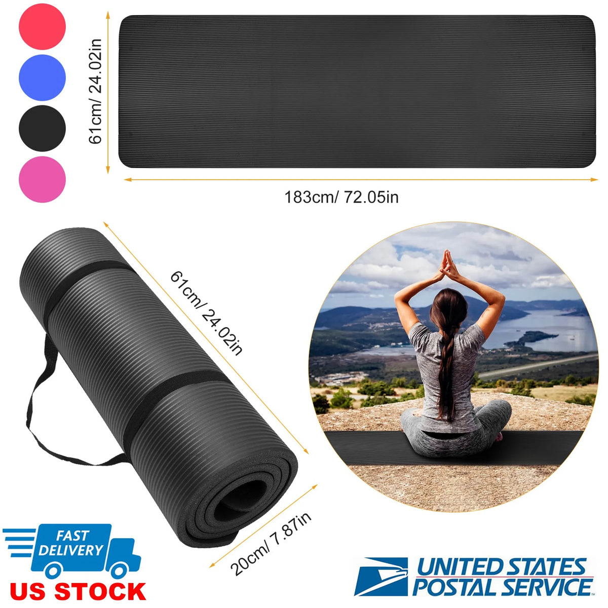 0.6-inch Thick Yoga Mat
