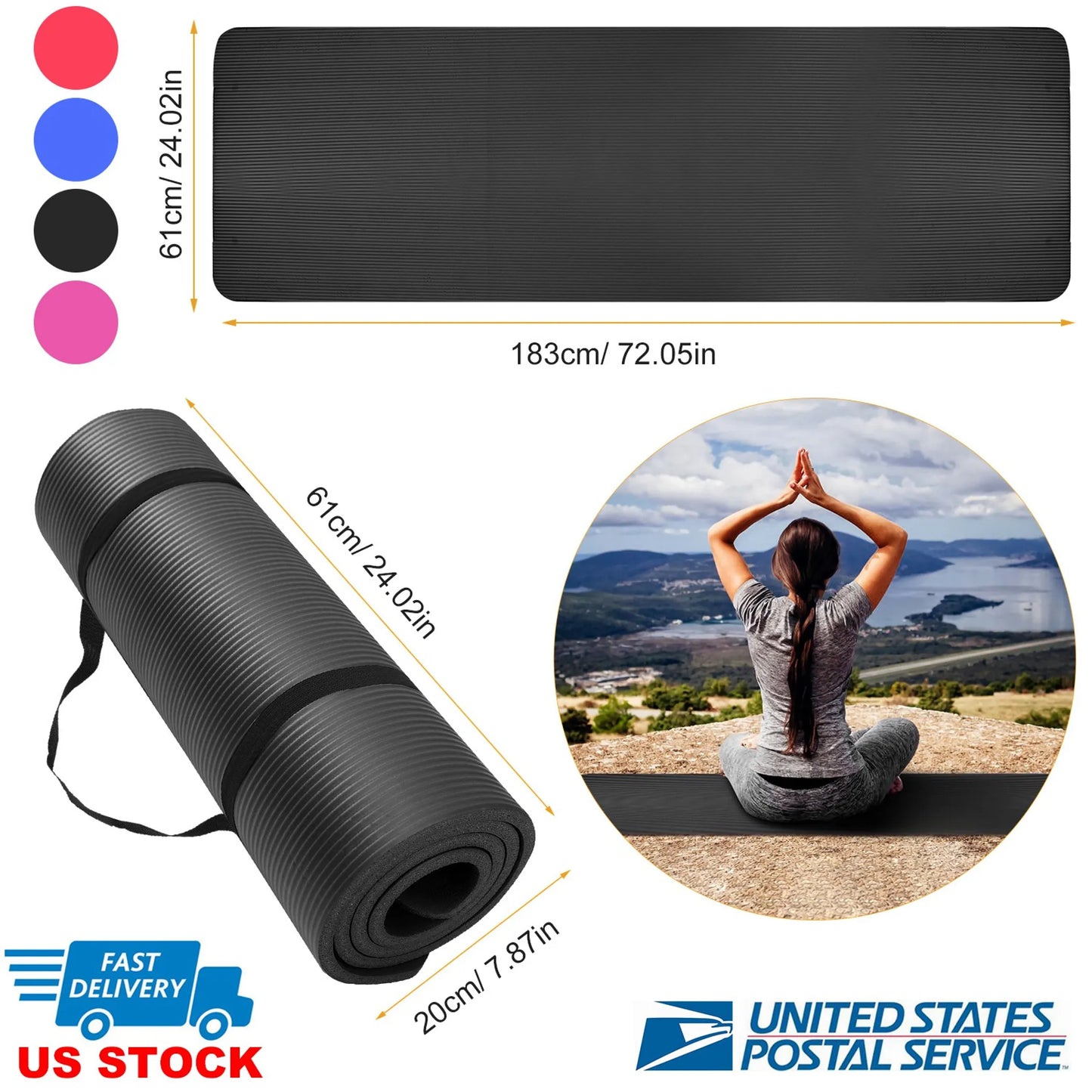 0.6-inch Thick Yoga Mat