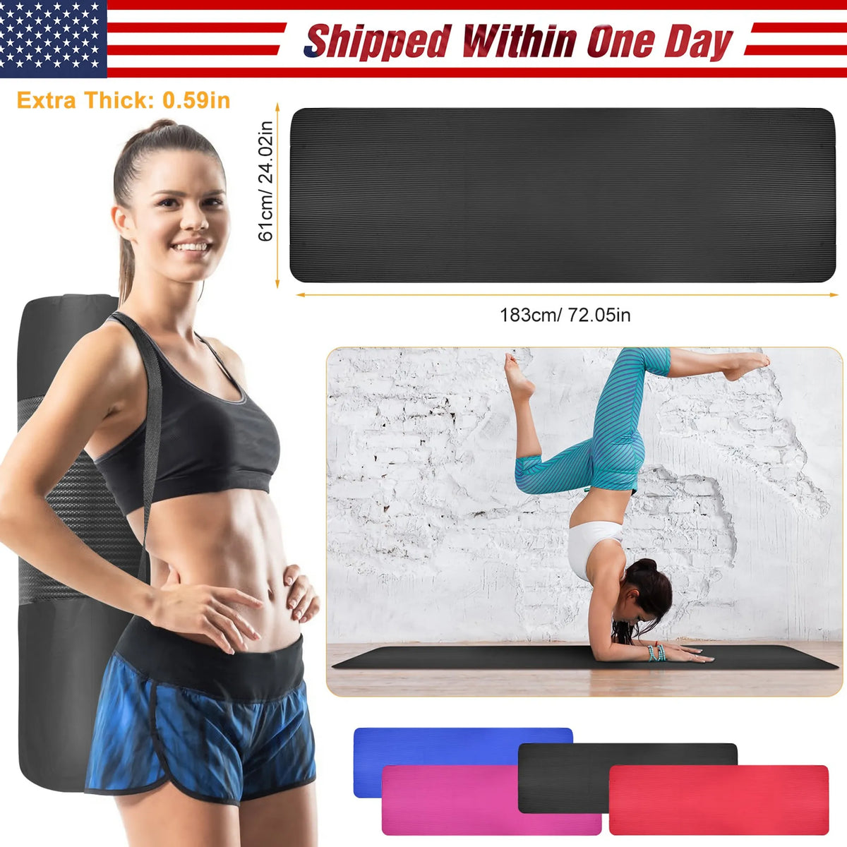 0.6-inch Thick Yoga Mat