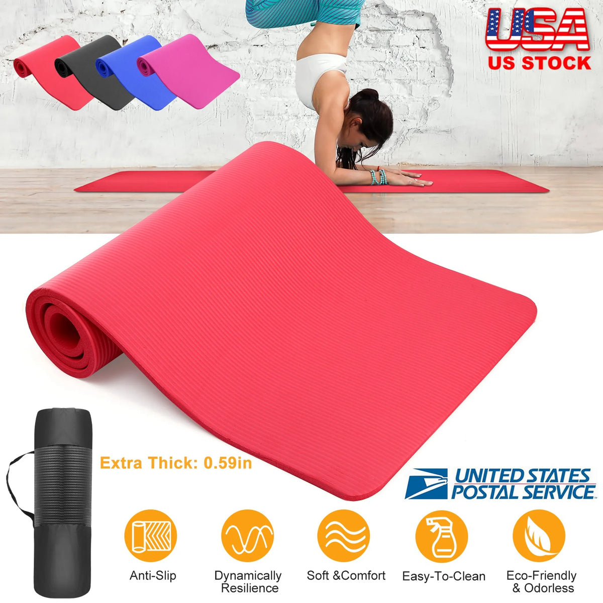 0.6-inch Thick Yoga Mat
