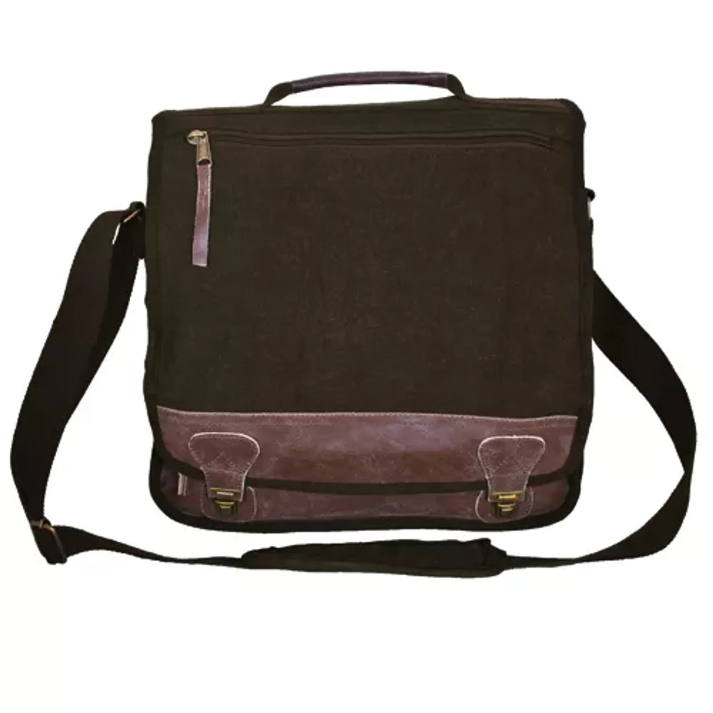 "Classic" Euro-Style Messenger Bag - Olive Drab